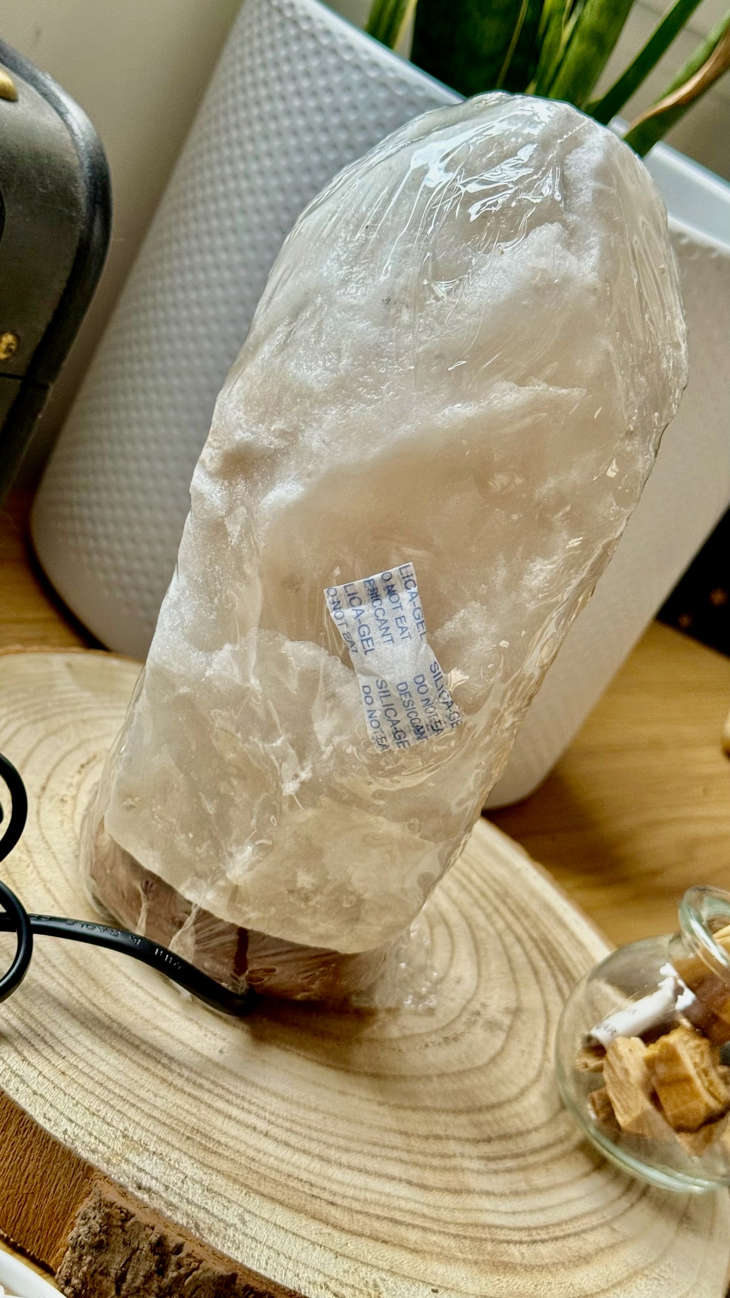 🪔 Lámpara de Sal Blanca de Himalaya (Pakistán) - 2/3 Kg