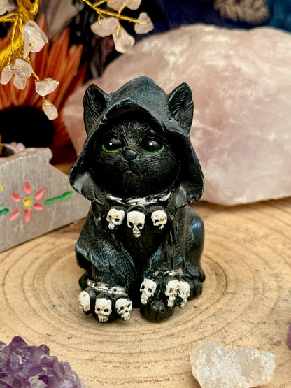 Figura Mística - Gatito Negro - Calaveras