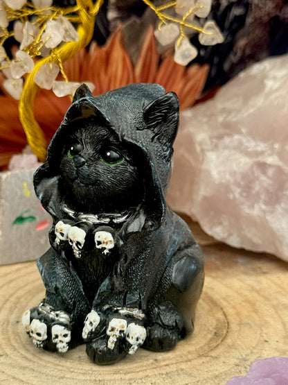 Figura Mística - Gatito Negro - Calaveras