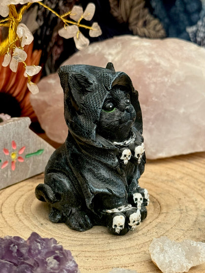 Figura Mística - Gatito Negro - Calaveras