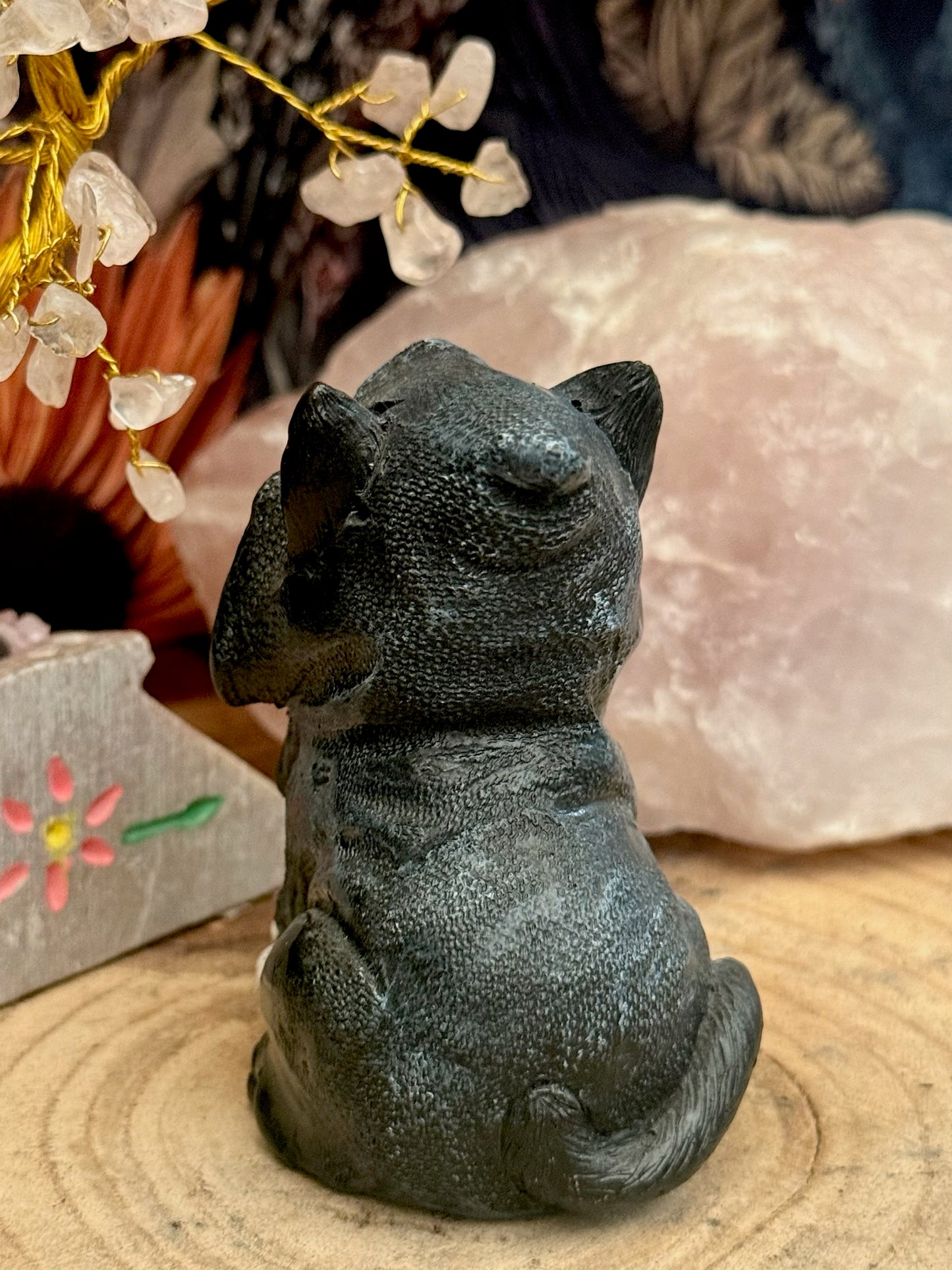 Figura Mística - Gatito Negro - Calaveras