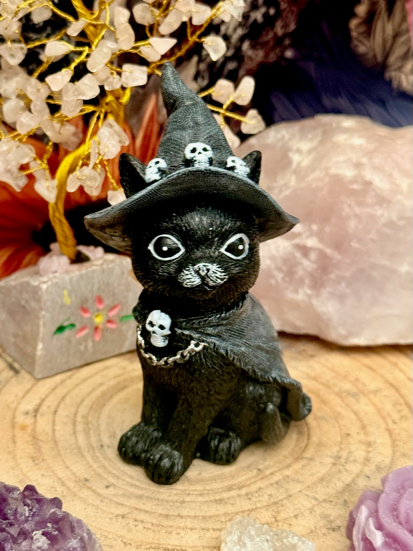 Figura esotérica - Gato Negro - Sombrero Bruja