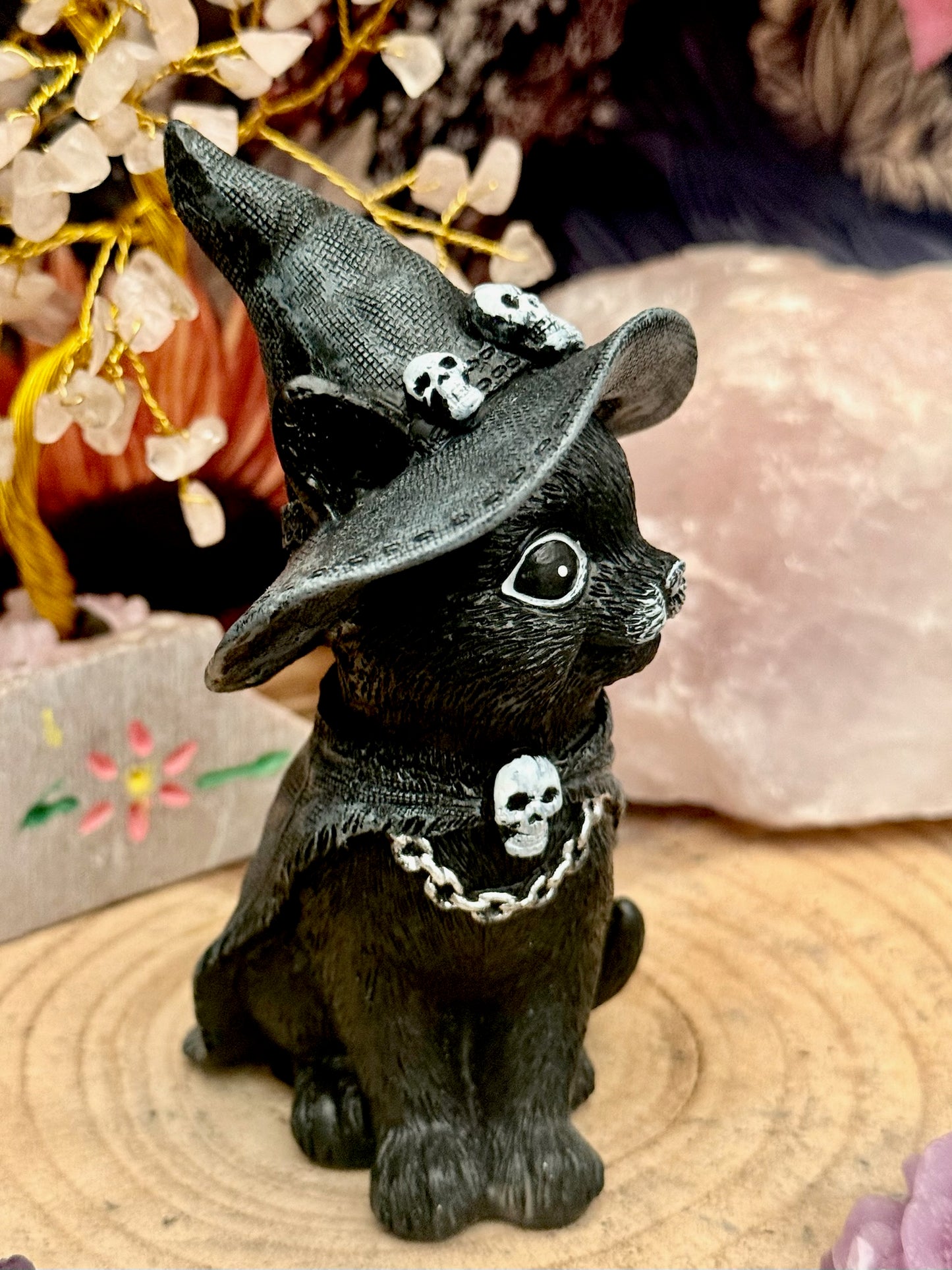 Figura esotérica - Gato Negro - Sombrero Bruja