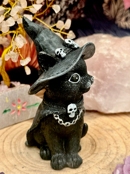 Figura esotérica - Gato Negro - Sombrero Bruja