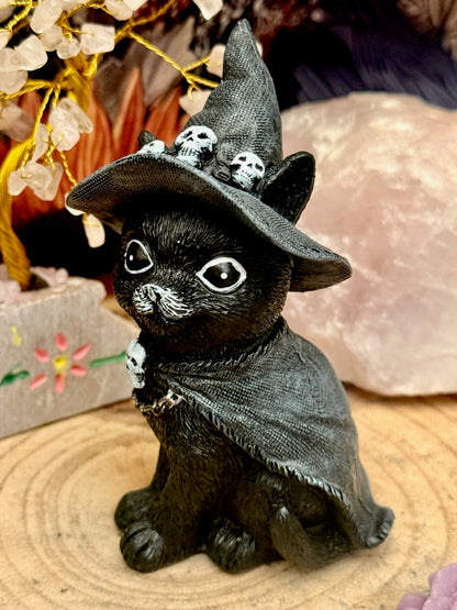 Figura esotérica - Gato Negro - Sombrero Bruja