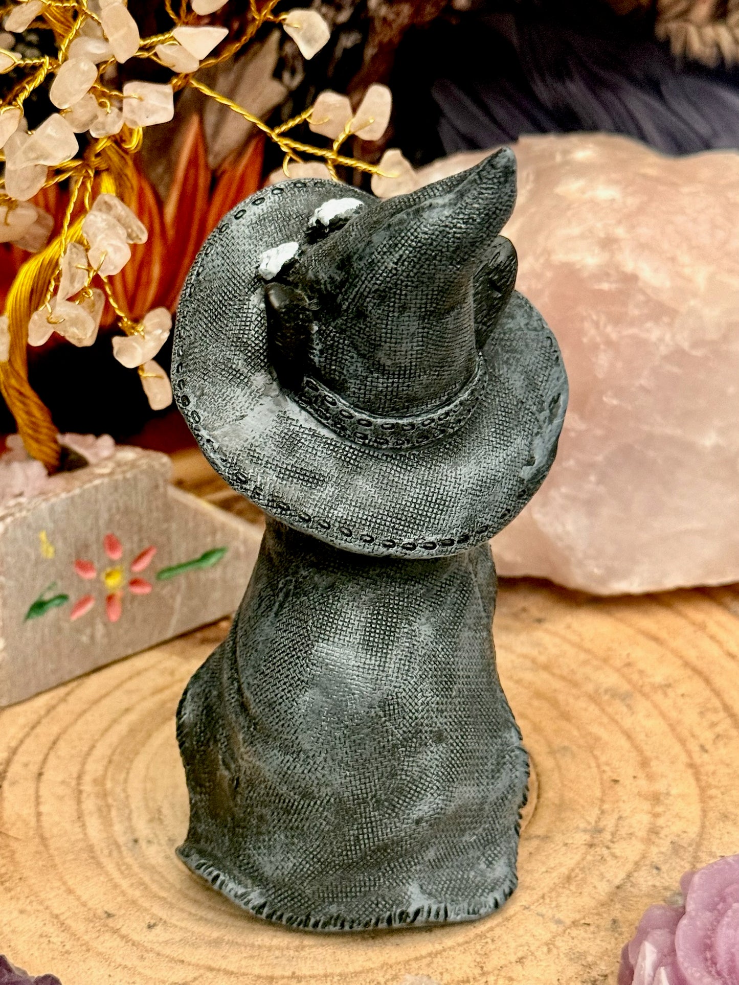 Figura esotérica - Gato Negro - Sombrero Bruja