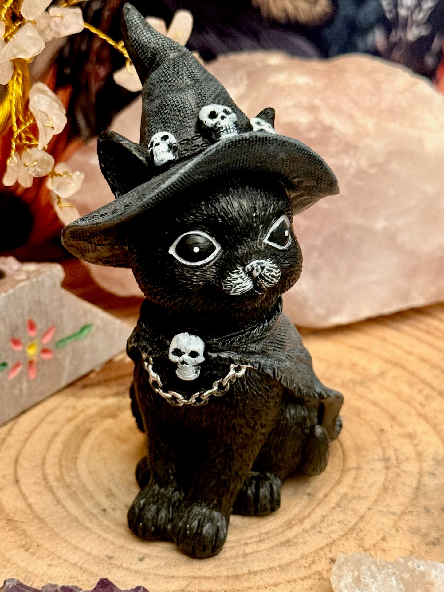 Figura esotérica - Gato Negro - Sombrero Bruja