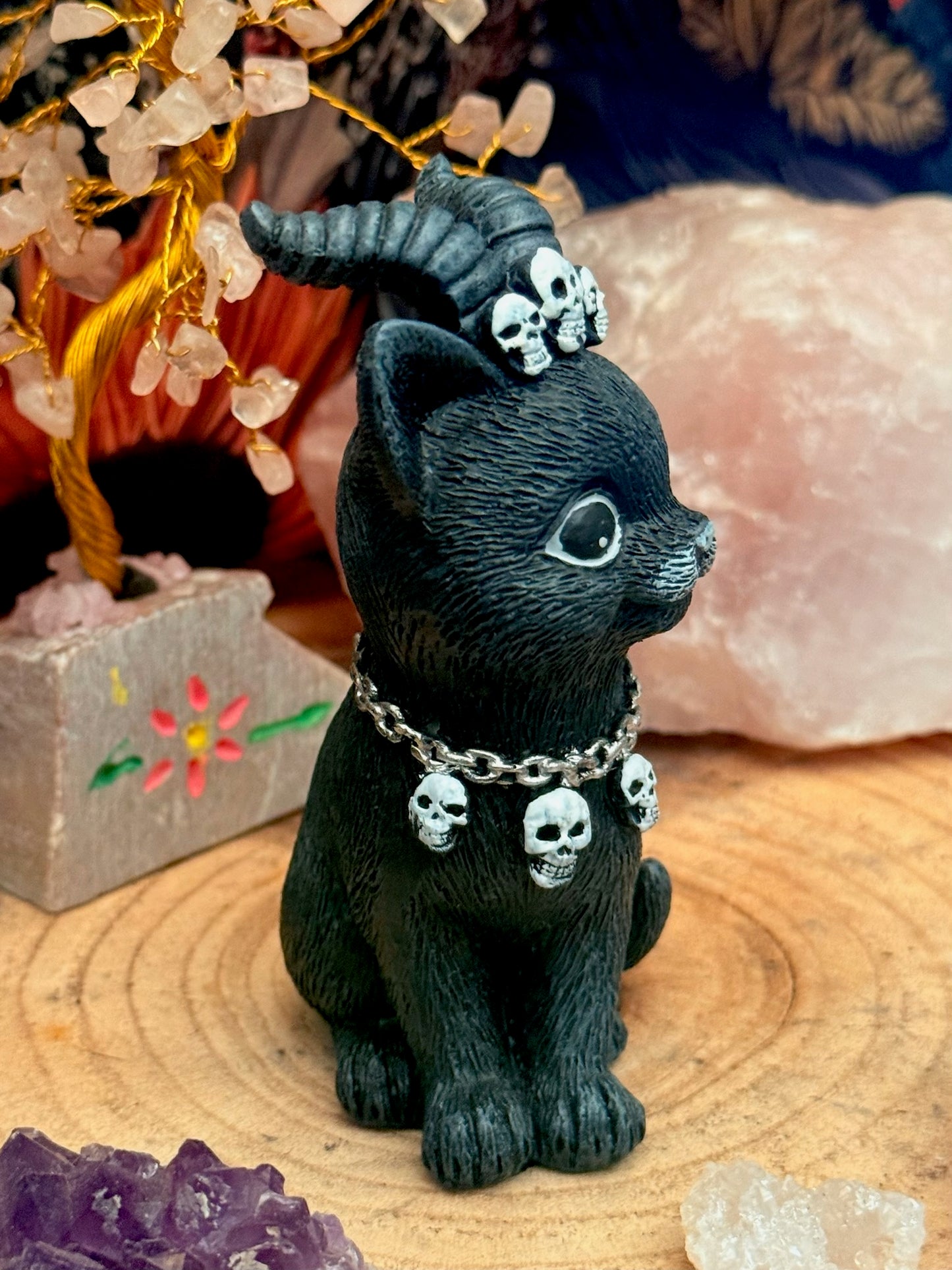 Figura esotérica - Gato Negro - Cuernos de Cabra