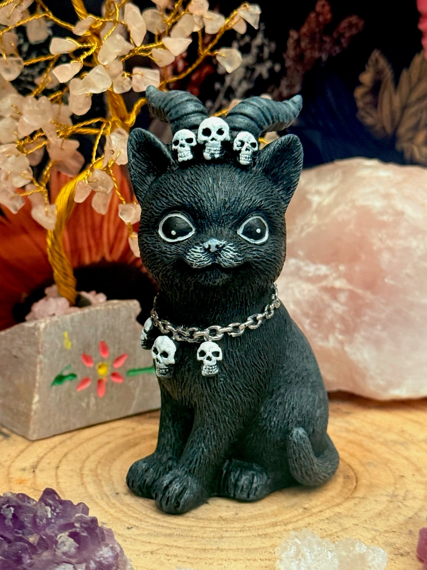 Figura esotérica - Gato Negro - Cuernos de Cabra