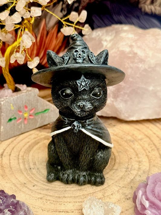 Figura esotérica - Gato Negro Brujo - Triple Luna