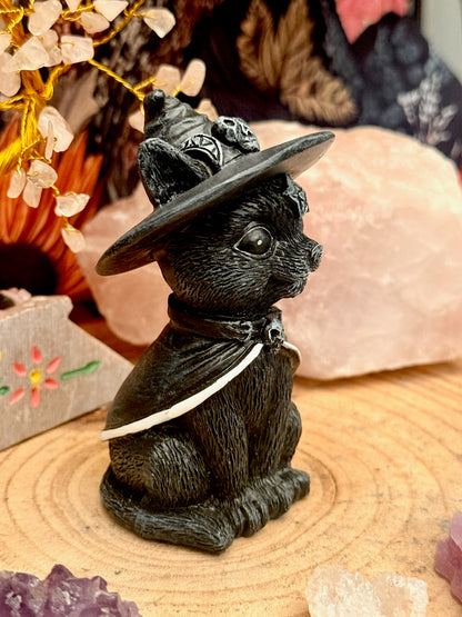 Figura esotérica - Gato Negro Brujo - Triple Luna