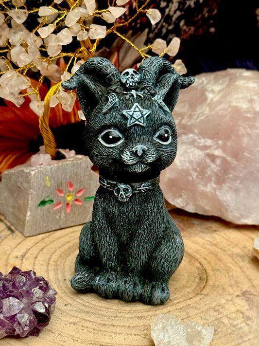 Figura esotérica - Gato Negro - Cuernos de Carnero