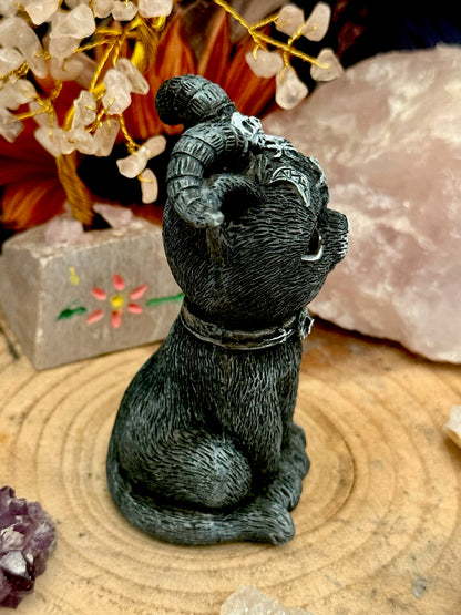Figura esotérica - Gato Negro - Cuernos de Carnero