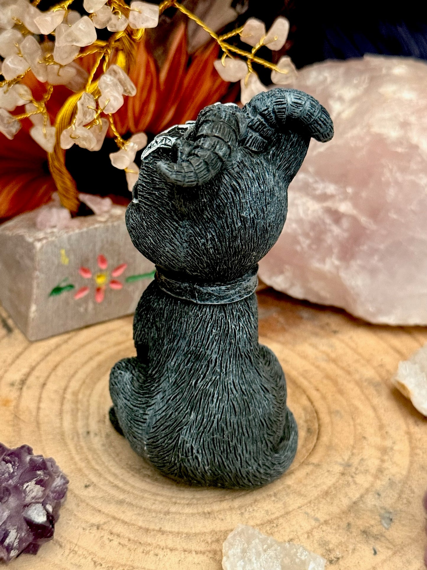 Figura esotérica - Gato Negro - Cuernos de Carnero