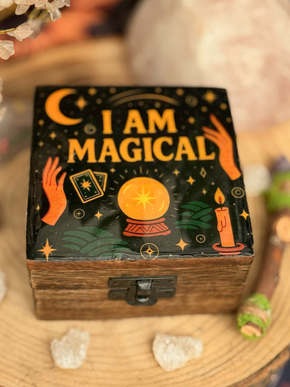 Caja de Madera Esmaltada // Soy Mágico