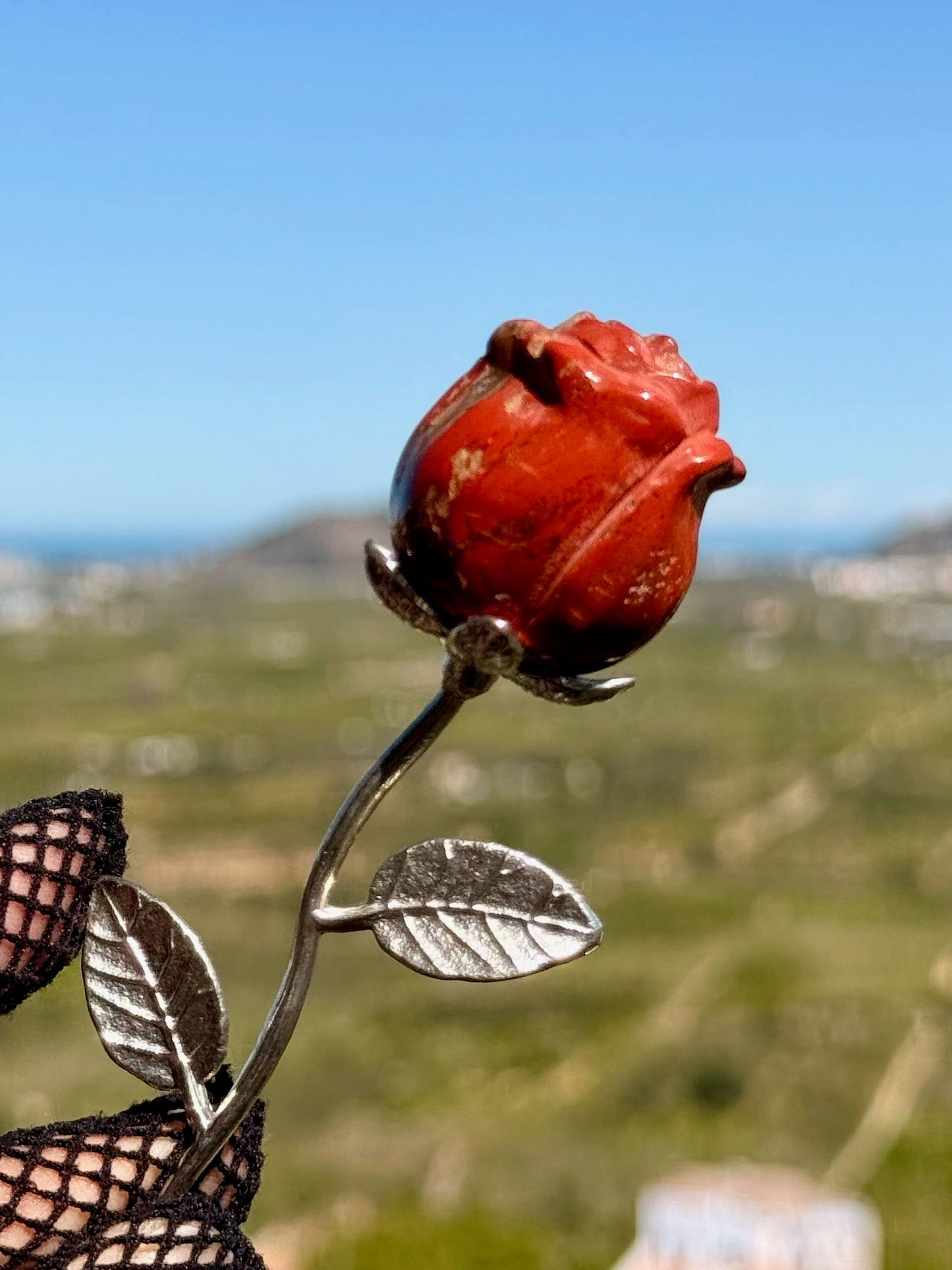 La Rosa del Coraje y la Vitalidad - Jaspe Rojo -  Mineral Natural